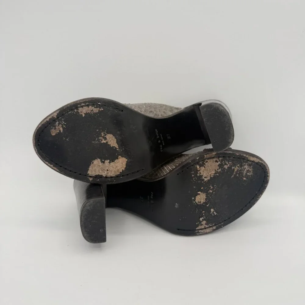 Rag & Bone Tristan Python Embossed Leather Mule Sandal 37 - Picture 8 of 9